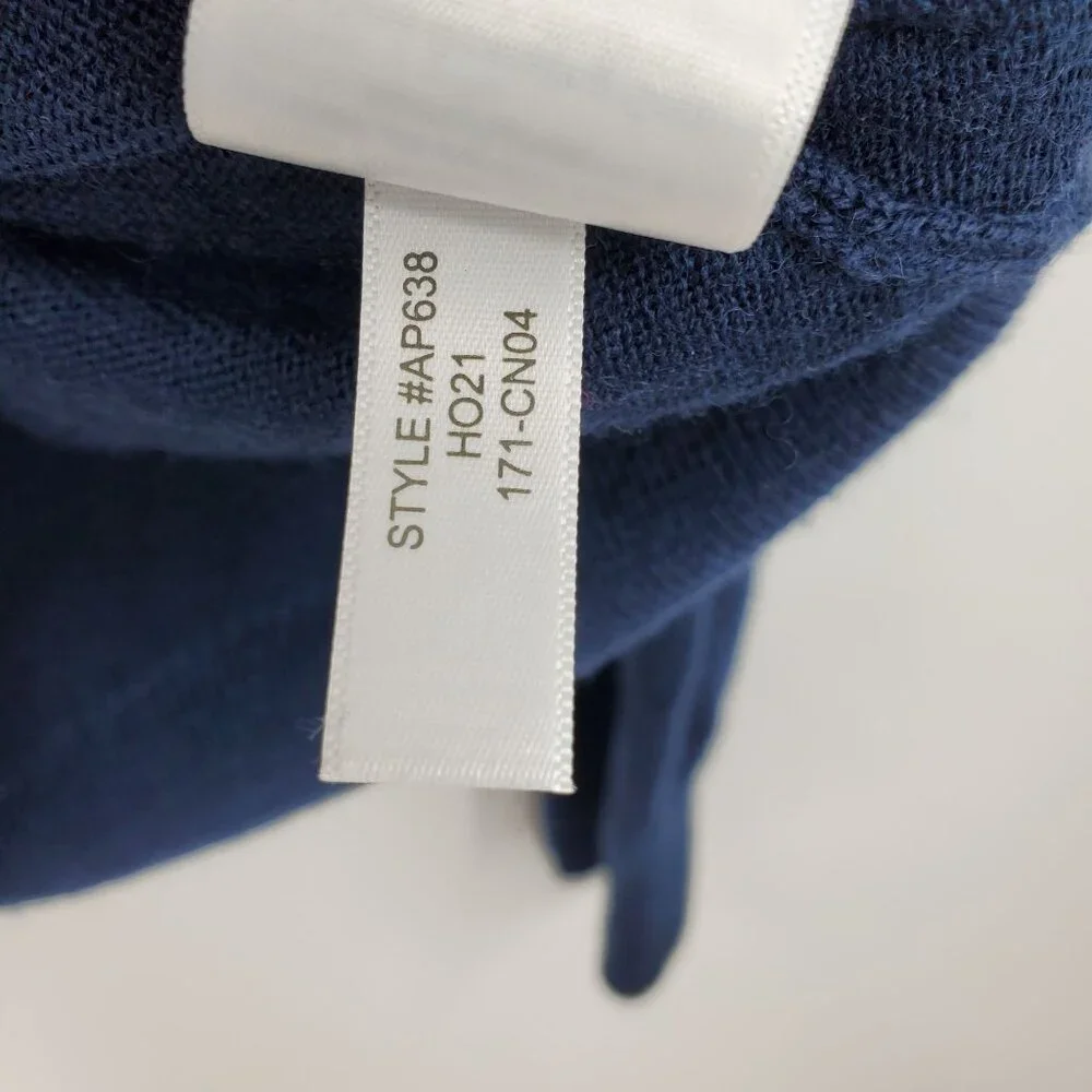 J. Crew Wool Blend Navy Blue‎ Men's Pullover Crewneck Sweater Shirt XL